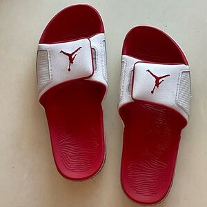 Kids Red and White Slide Sandals